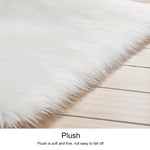 Luxury Rectangle Square Soft Artificial Wool Sheepskin Fluffy Rug Fur Carpet, 80x180cm, 45x45cm, 100x180cm, 55x55cm
