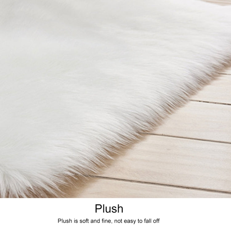 Luxury Rectangle Square Soft Artificial Wool Sheepskin Fluffy Rug Fur Carpet, 80x180cm, 45x45cm, 100x180cm, 55x55cm