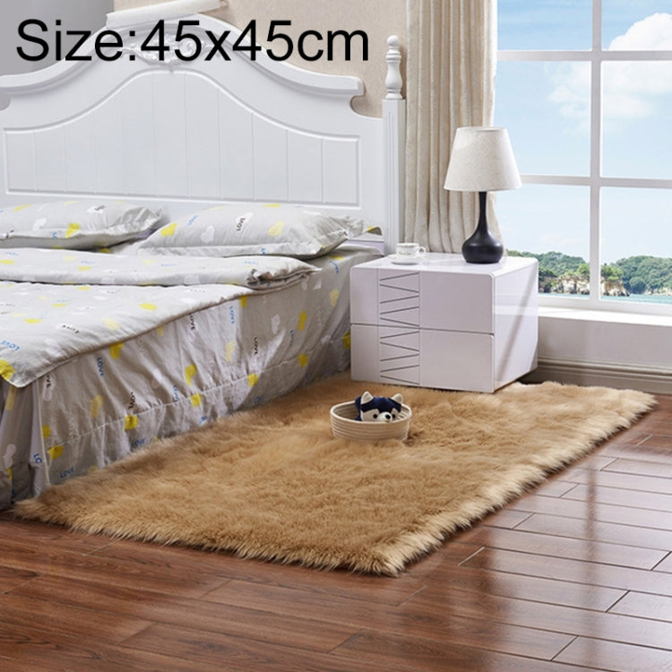 Luxury Rectangle Square Soft Artificial Wool Sheepskin Fluffy Rug Fur Carpet, 80x180cm, 45x45cm, 100x180cm, 55x55cm