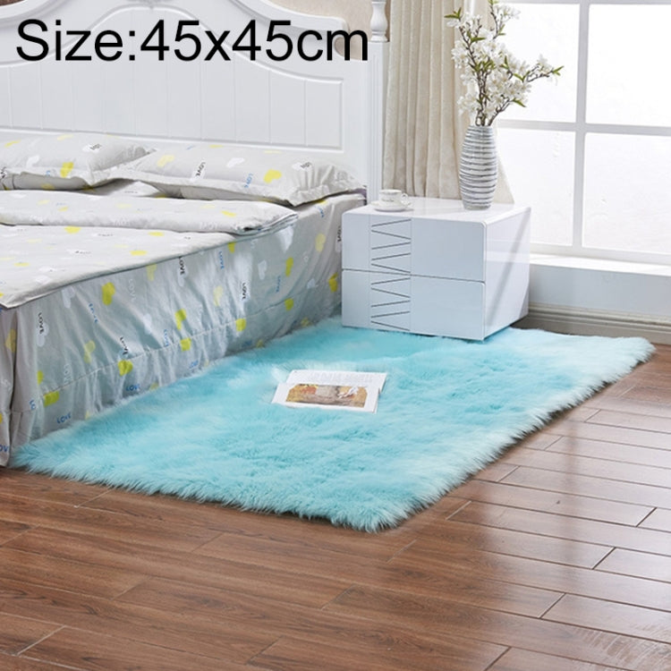 Luxury Rectangle Square Soft Artificial Wool Sheepskin Fluffy Rug Fur Carpet, 80x180cm, 45x45cm, 100x180cm, 55x55cm