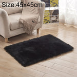 Luxury Rectangle Square Soft Artificial Wool Sheepskin Fluffy Rug Fur Carpet, 80x180cm, 45x45cm, 100x180cm, 55x55cm