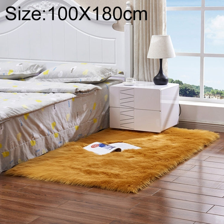 Luxury Rectangle Square Soft Artificial Wool Sheepskin Fluffy Rug Fur Carpet, 80x180cm, 45x45cm, 100x180cm, 55x55cm