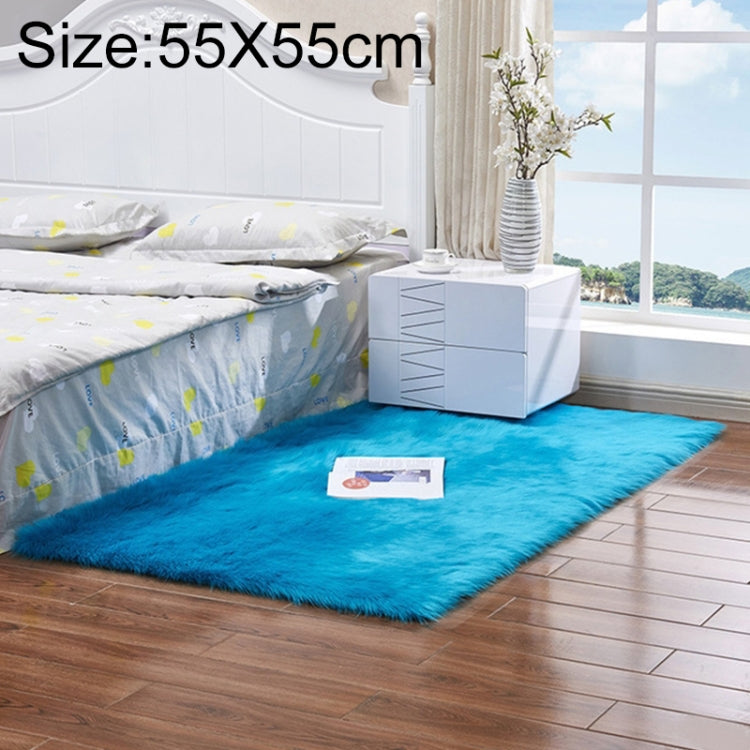 Luxury Rectangle Square Soft Artificial Wool Sheepskin Fluffy Rug Fur Carpet, 80x180cm, 45x45cm, 100x180cm, 55x55cm