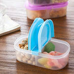 ランチボックス 食品容器 プラスチック製 携帯用 キャンプ ピクニック 折りたたみ式フルーツ容器 冷蔵庫・電子レンジ対応保存ボックス