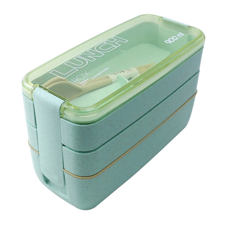 900ml 3層弁当箱 ランチボックス 食品容器 小麦わら素材 電子レンジ対応食器 ランチボックス