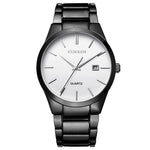 CURREN 8106 ファッション ビジネス カレンダー 防水 フルスチール クォーツ時計、ブラックケース ブラック文字盤、ホワイトケース ブラック文字盤、ブラックケース ホワイト文字盤、ホワイトケース ホワイト文字盤