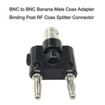 5個セット BNCメスからデュアルバナナプラグアダプター バインディングオスコネクター、BNCメスからデュアルバナナオス