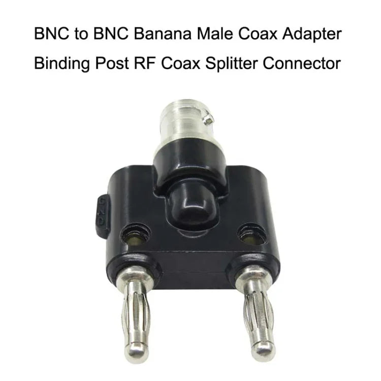 5個セット BNCメスからデュアルバナナプラグアダプター バインディングオスコネクター、BNCメスからデュアルバナナオス