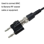 5個セット BNCメスからデュアルバナナプラグアダプター バインディングオスコネクター、BNCメスからデュアルバナナオス