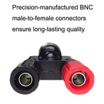 5個セット BNCオスプラグから2つのバナナジャックメスコネクター RFアダプター、BNCオスから2つのバナナメス