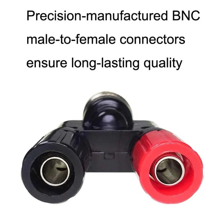 5個セット BNCオスプラグから2つのバナナジャックメスコネクター RFアダプター、BNCオスから2つのバナナメス
