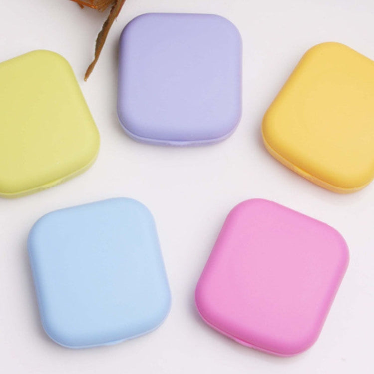 5個セットミニスクエアプラスチックコンタクトレンズケース鏡付き