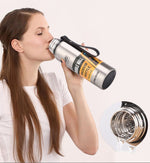 アウトドア用サーモス 携帯用大容量保温カップ 500ml、750ml、1000ml、1500ml
