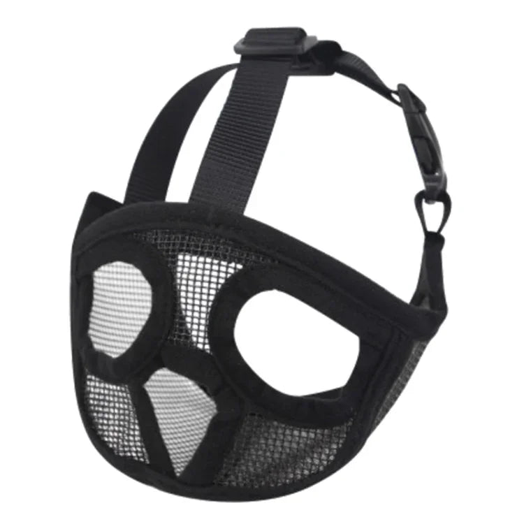 ペットブルドッグ口カバー マスク ペット用品、全網カバーバージョン、XXS、XS、S、M、L