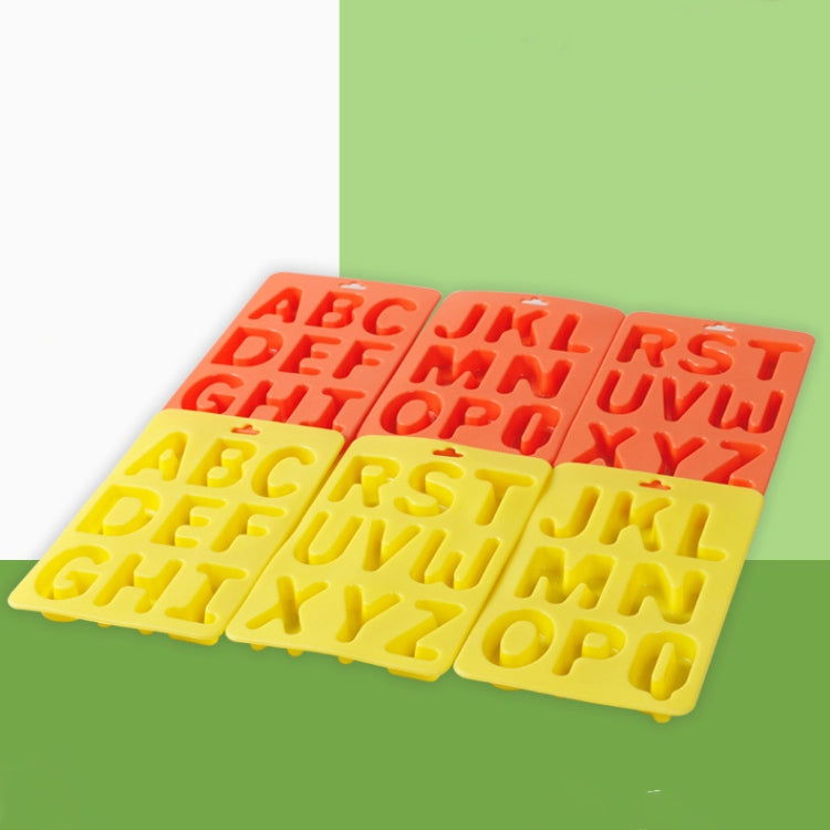 A-Z 3個セットアルファベット氷キューブトレイ シリコン製氷皿セット 3-in-1アルファベット型（オレンジ）
