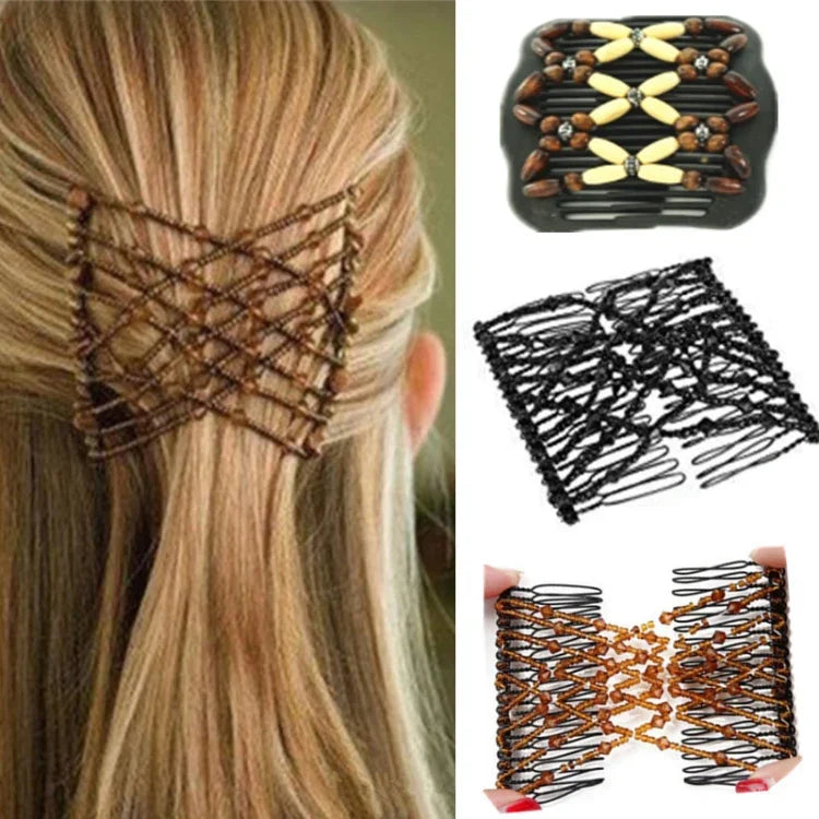 3個セット 女性用 エラスティック マジック DIY ヴィンテージヘッドバンド ファッション ヘアメイカーバン ヘアコーム メタルヘアピン ヘアアクセサリー