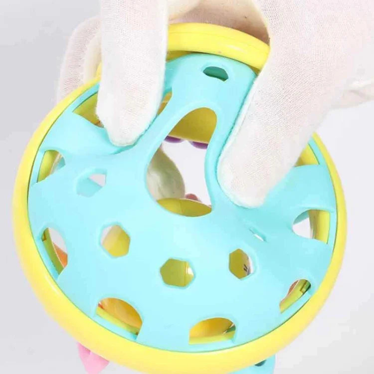 柔らかいラバー カートゥーンミツバチ 手叩きガラガラ ダンベル 早期教育用おもちゃ 子供用ハンドベル ベビーおもちゃ、ミツバチダンベル