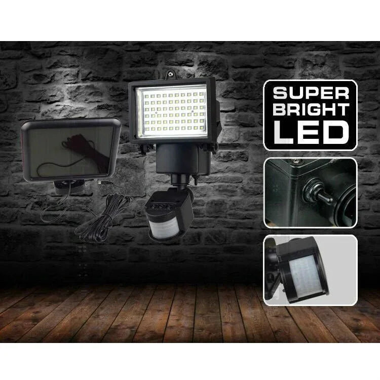 屋外ソーラーセンサーセキュリティ投光器 スポットランプ 省エネソーラーライト、60LED、100LED、120LED