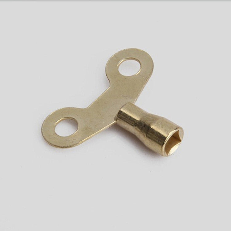 5個セット 蛇口キー ソリッドブラスロック ラジエーター配管排水用 四角穴ソケット蛇口キー、内径6.25mm