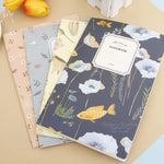 G12G108 かわいい自然の花鳥動物ノートブック 絵画日記帳 ジャーナル記録 オフィス学校用品、ランダムカラー配送、G12G108