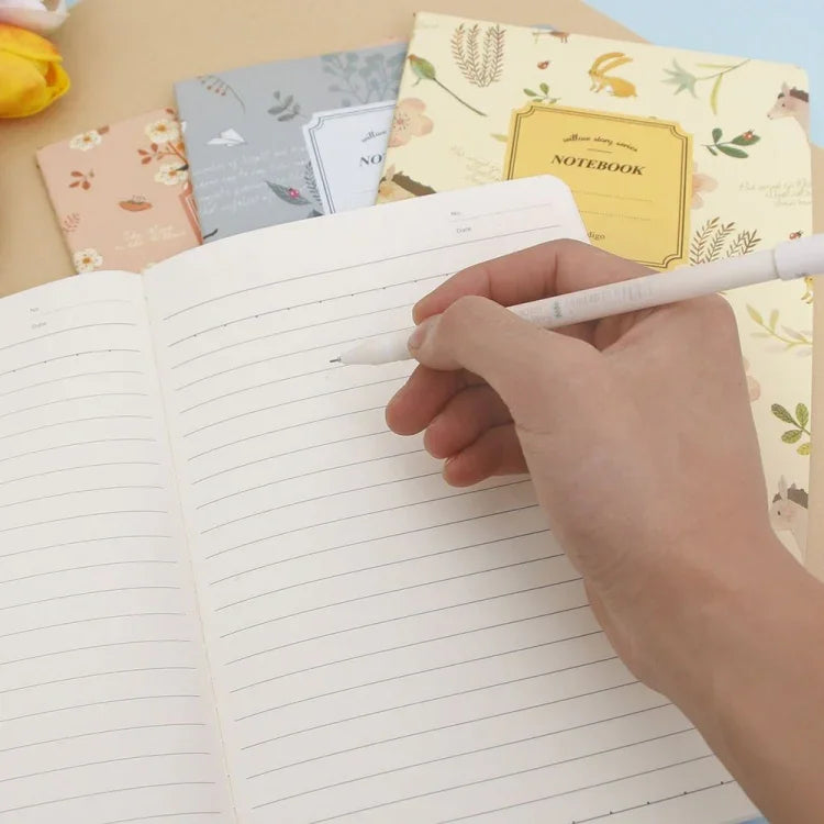 G12G108 かわいい自然の花鳥動物ノートブック 絵画日記帳 ジャーナル記録 オフィス学校用品、ランダムカラー配送、G12G108