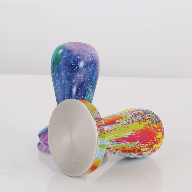 58mm コーヒータンパー カラードシリコンフロストハンドル コーヒーハンマー 304ステンレス製パウダープレス コーヒーアクセサリー 星空、ミルクホワイト