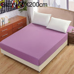 Plain Mattress Protector Bed Mat Mattress Cover Fitted Sheet, 180X200cm, 150X200cm