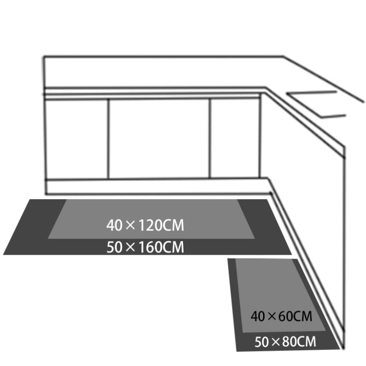 モダン幾何学キッチン滑り止めマット ラグ カーペット 40x60cm 40x120cm 50x80cm 50x160cm 40x60cm+40x120cm 50x80cm+50x160cm