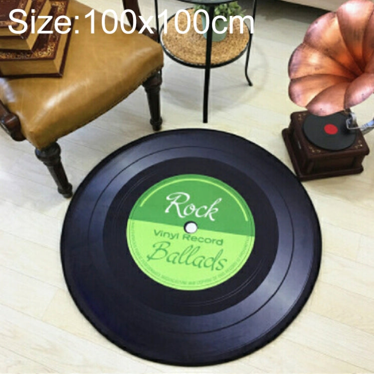 クリエイティブレトロ3D DVR録画カーペット 丸型CDフロアマット ホームデコ リビングルーム 子供部屋装飾ラグ、直径60cm、直径80cm、直径100cm、直径120cm、直径160cm、直径180cm