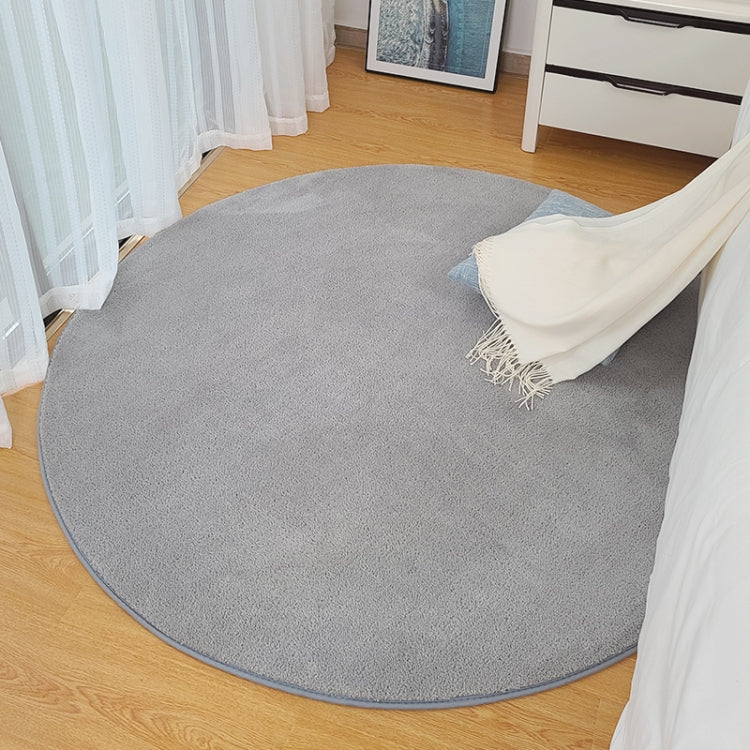 KSolid丸型カーペット ソフトフリースマット 滑り止めエリアラグ 子供部屋ドアマット、直径：80cm、直径：100cm、直径：120cm