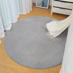 KSolid Round Carpet Soft Fleece Mat Anti-Slip Area Rug Kids Bedroom Door Mats, Diameter: 140cm, Diameter: 160cm