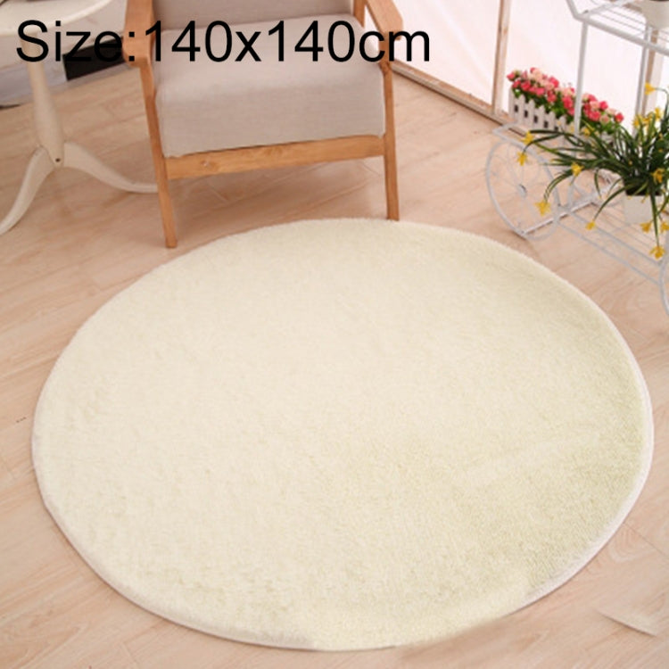 KSolid Round Carpet Soft Fleece Mat Anti-Slip Area Rug Kids Bedroom Door Mats, Diameter: 140cm, Diameter: 160cm
