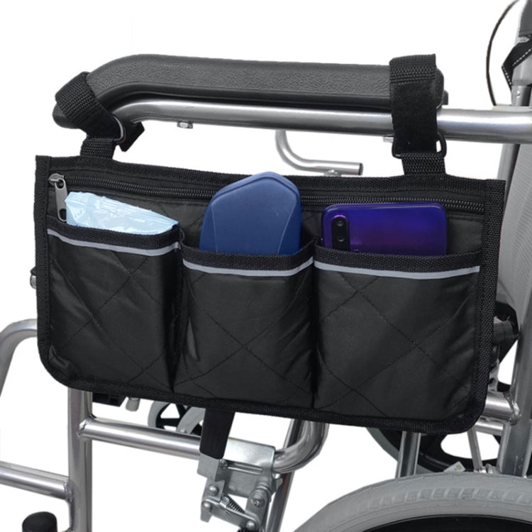 歩行補助 車椅子用アームレスト側面収納バッグ 車内収納吊り下げバッグ、パープル、ブラック、ブラウン、ワインレッド、ダークブルー