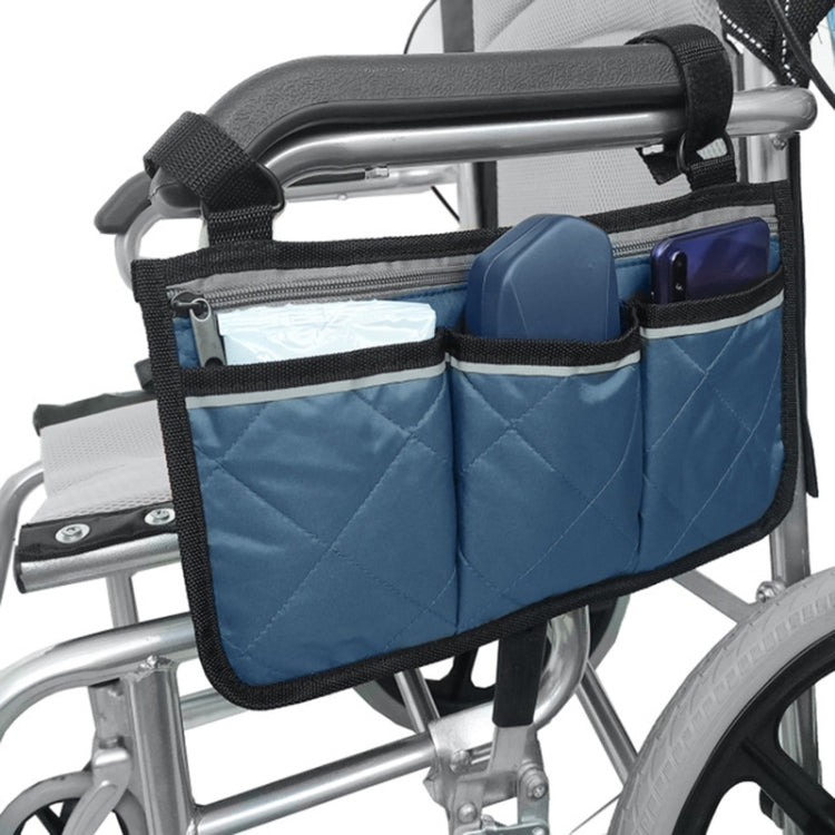 歩行補助 車椅子用アームレスト側面収納バッグ 車内収納吊り下げバッグ、パープル、ブラック、ブラウン、ワインレッド、ダークブルー