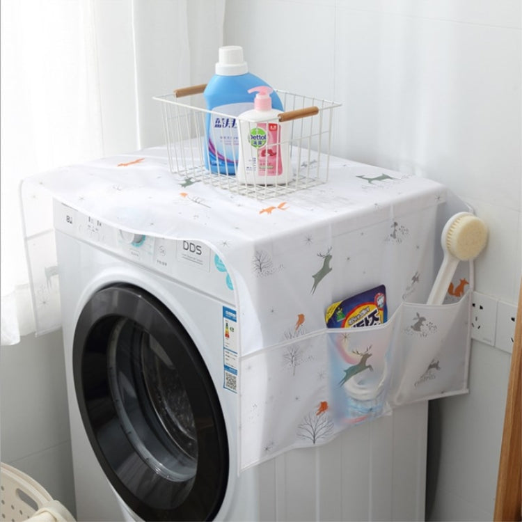 シンプルプリント 冷蔵庫 家電用 防水キッチン収納防塵カバー
