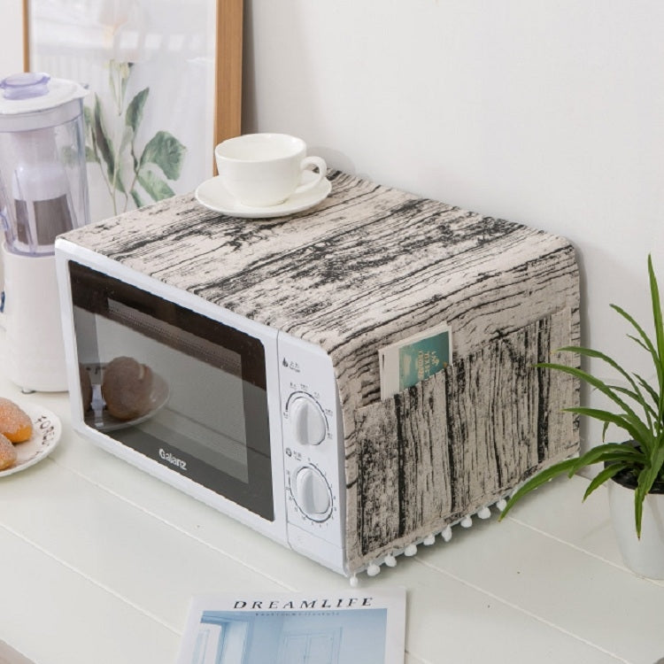 コットンリネン ユニバーサル電子レンジ防塵収納カバー、30x90cm