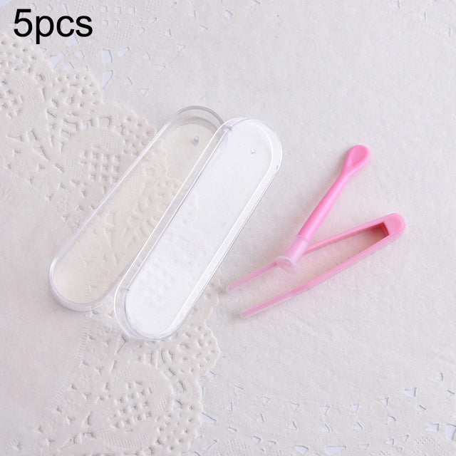 5個セット 携帯用コンタクトレンズ専用ピンセット＆スティックセット トラベルキット