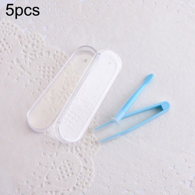 5個セット 携帯用コンタクトレンズ専用ピンセット＆スティックセット トラベルキット