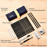 27イン1 スケッチ鉛筆セット 絵画道具 学用品 27イン1