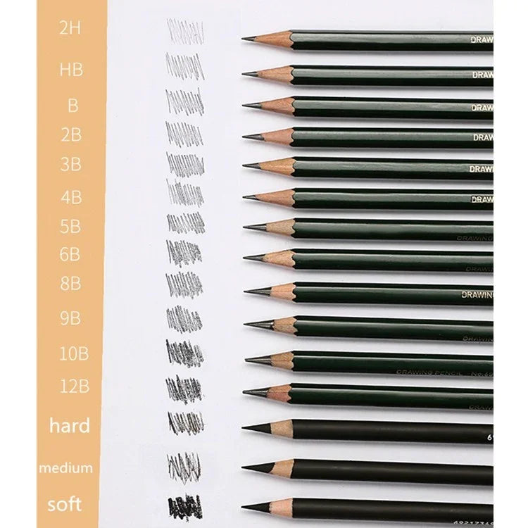 27イン1 スケッチ鉛筆セット 絵画道具 学用品 27イン1