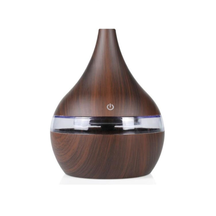 300ml USB電動アロマ空気ディフューザー 木製超音波加湿器 エッセンシャルオイルアロマテラピー クールミストメーカー