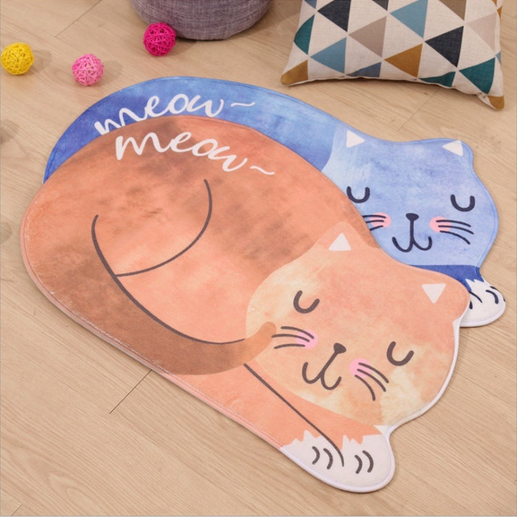 キャラクター 寝ている猫 バスマット バスルームカーペット トイレ滑り止め床マット 40X60CM 60X90CM