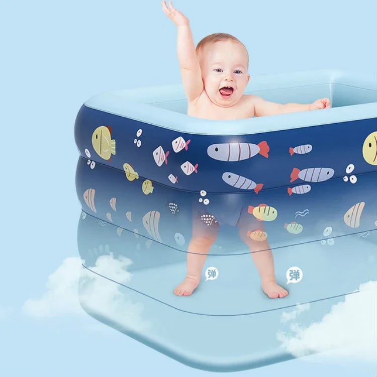 Inflatable Swimming Pool Large Outdoor PVC Pool Children Household Swimming Pool, 1.2m Four Layers, 1.4m Four Layers, 1.8m Four Layers