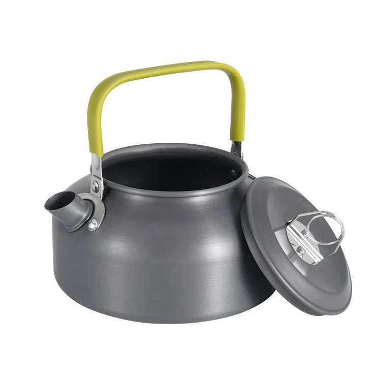 0.8L携帯用アウトドア登山ピクニック用アルミ製ティーポット ケトル コーヒーポット 0.8L