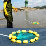 アウトドア浮力魚網 3サークル折りたたみ式ポータブル魚かご 多機能フロート海釣りネット、浮力魚網