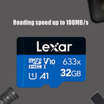 Lexar 633x 32GB高速携帯電話用メモリーTFカード ドライブレコーダーメモリーカード、32GB