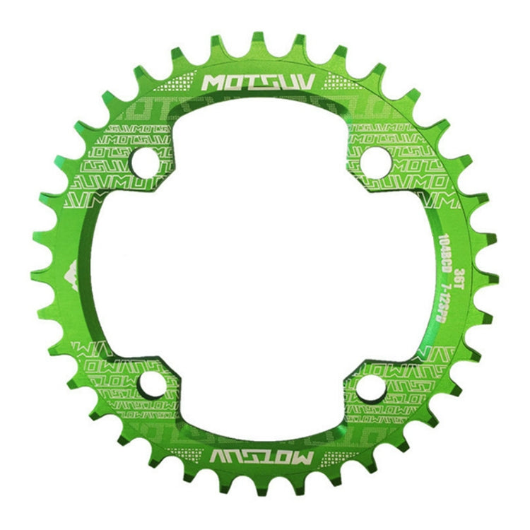 MOTSUV ラウンドナロー ワイドチェーンリング MTB自転車 104BCD 歯板パーツ、ディスク 32T、ディスク 34T、ディスク 36T、ディスク 38T、楕円板 32T、楕円板 34T、楕円板 36T、楕円板 38T