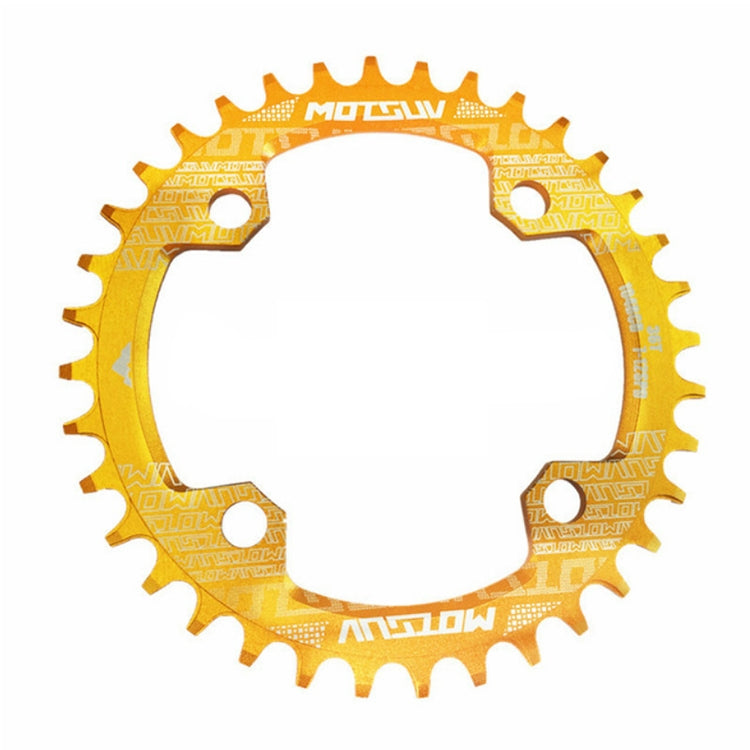 MOTSUV ラウンドナロー ワイドチェーンリング MTB自転車 104BCD 歯板パーツ、ディスク 32T、ディスク 34T、ディスク 36T、ディスク 38T、楕円板 32T、楕円板 34T、楕円板 36T、楕円板 38T