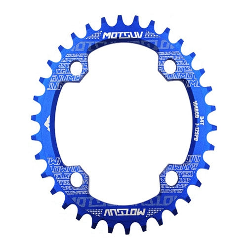MOTSUV ラウンドナロー ワイドチェーンリング MTB自転車 104BCD 歯板パーツ、ディスク 32T、ディスク 34T、ディスク 36T、ディスク 38T、楕円板 32T、楕円板 34T、楕円板 36T、楕円板 38T