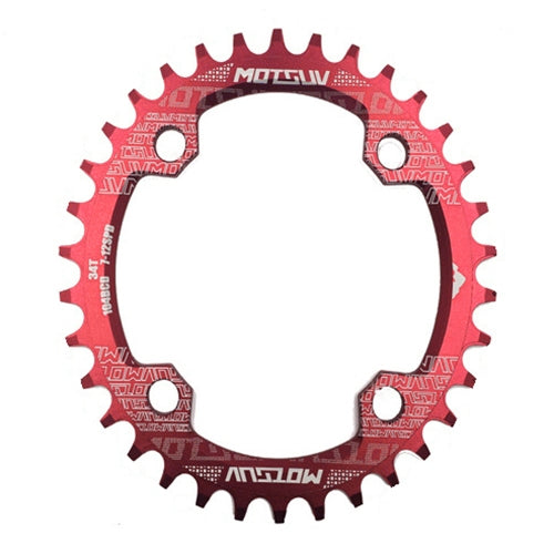 MOTSUV ラウンドナロー ワイドチェーンリング MTB自転車 104BCD 歯板パーツ、ディスク 32T、ディスク 34T、ディスク 36T、ディスク 38T、楕円板 32T、楕円板 34T、楕円板 36T、楕円板 38T